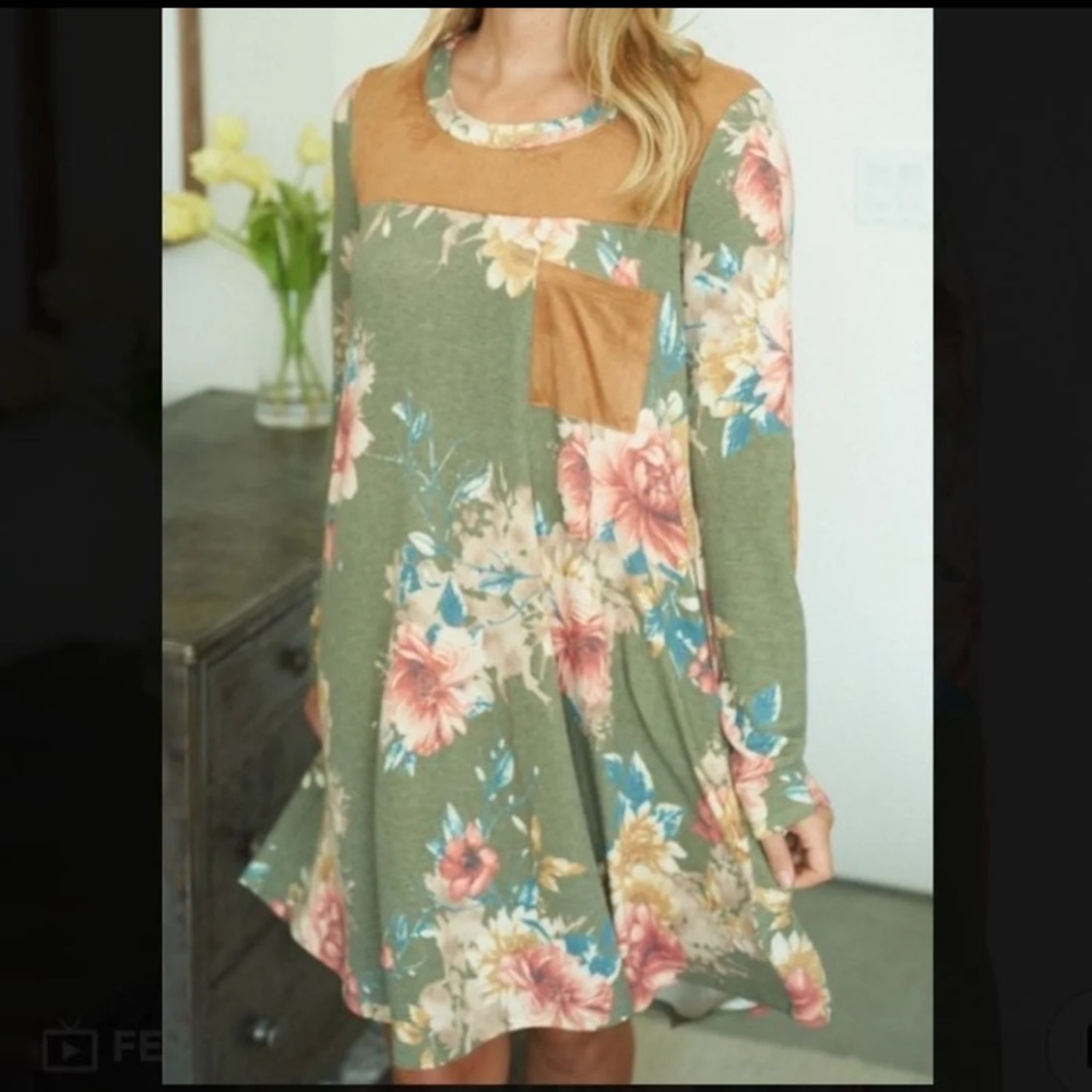 White Birch floral dress